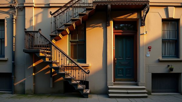 Duplex à escaliers extérieurs : le charme patrimonial du Plateau